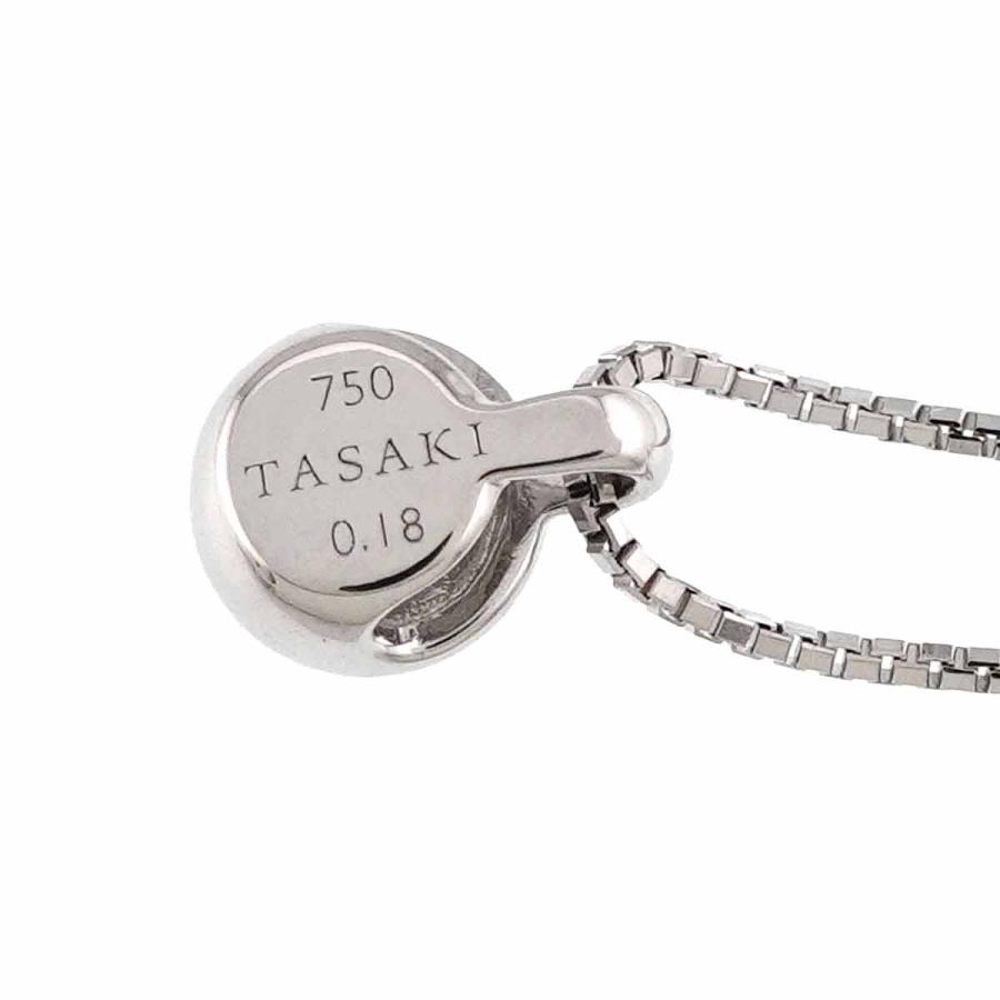 TASAKI（タサキ） ダイヤ 0.18ct ネックレス 45cm K18 WG ホワイト