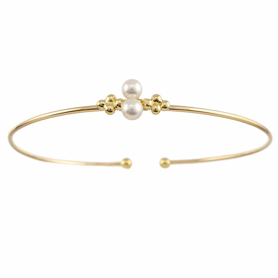 MIKIMOTO（ミキモト） アコヤ真珠 3.8mm バングル ブレスレット 16cm