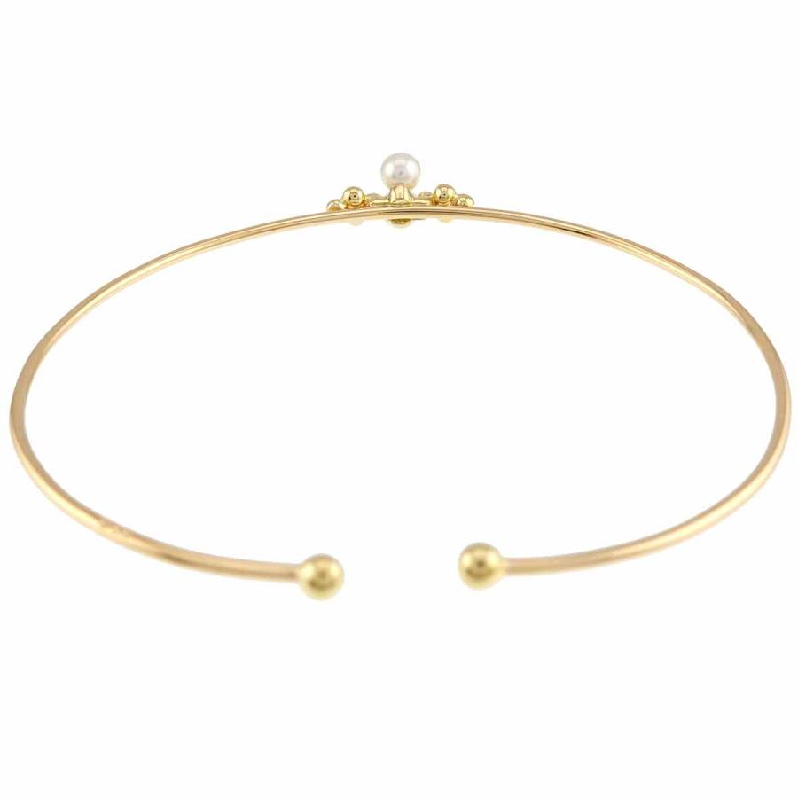 MIKIMOTO（ミキモト） アコヤ真珠 3.8mm バングル ブレスレット 16cm