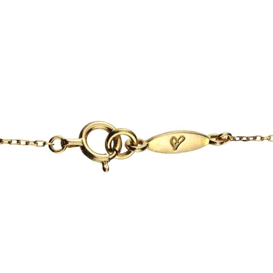 AHKAH（アーカー） ハート ダイヤ 0.05ct ネックレス 40cm K18 YG 750