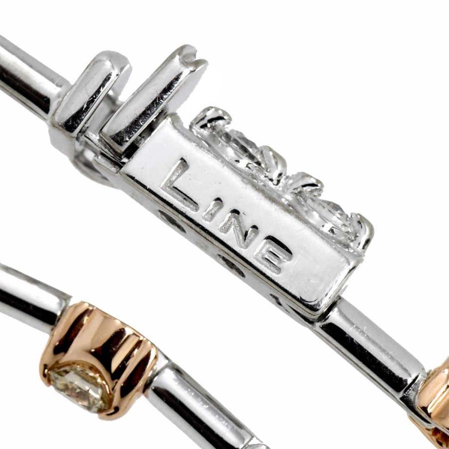デビアス DE BEERS ライン LINE ダイヤ 1.25ct ブレスレット 18cm K18 WG PG ホワイト ピンクゴールド 750 Diamond Bracelet 90310644_4