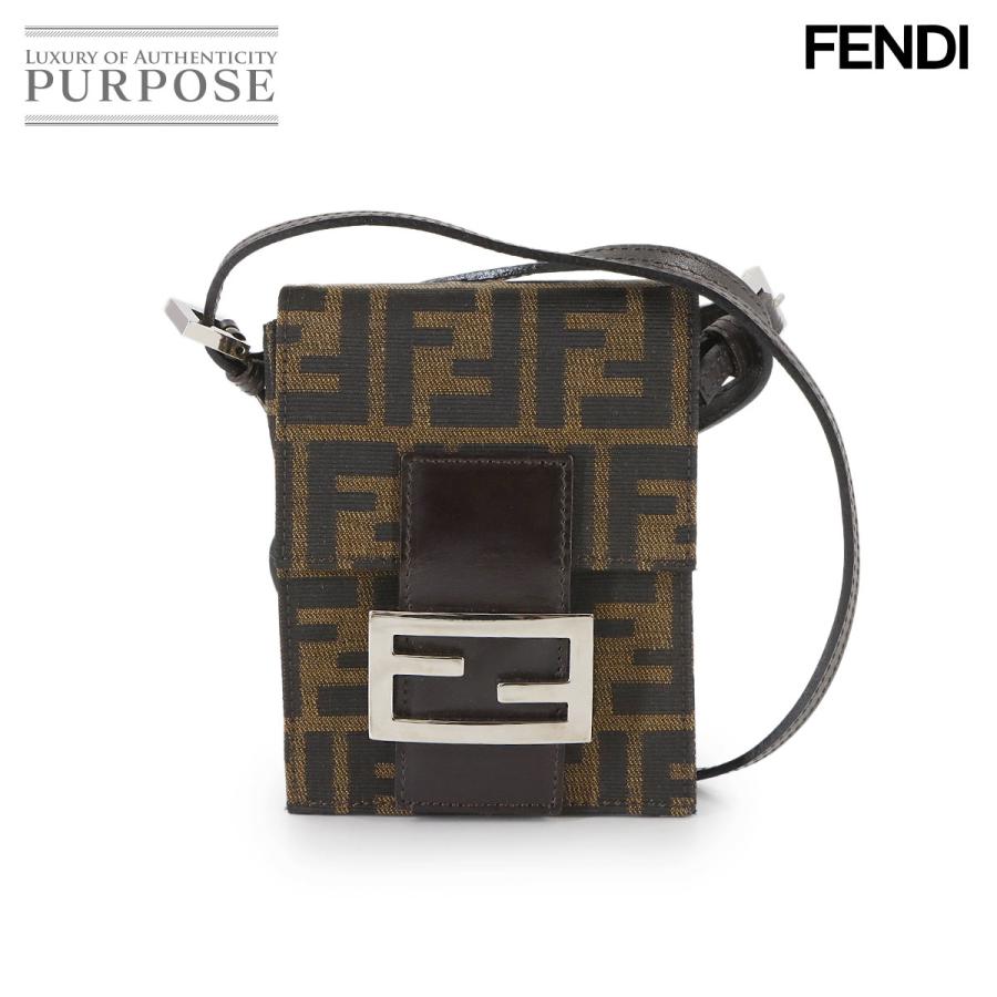 フェンディ　FENDI バッグ　ショルダー　ズッカ　ブラウン FENDI（フェンディ） 新品同様 ズッカ ショルダー バッグ キャンバス
