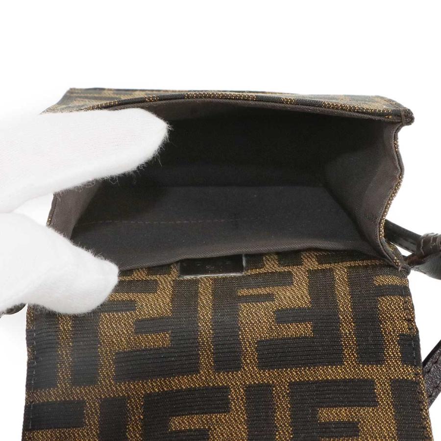 FENDI（フェンディ） 新品同様 ズッカ ショルダー バッグ キャンバス