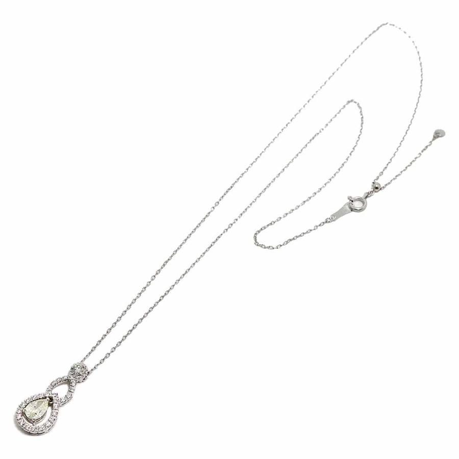 平和堂 HCO ダイヤ 0.523ct/0.37ct ネックレス 45cm K18 WG ホワイトゴールド 750 Diamond Necklace 90311315_1