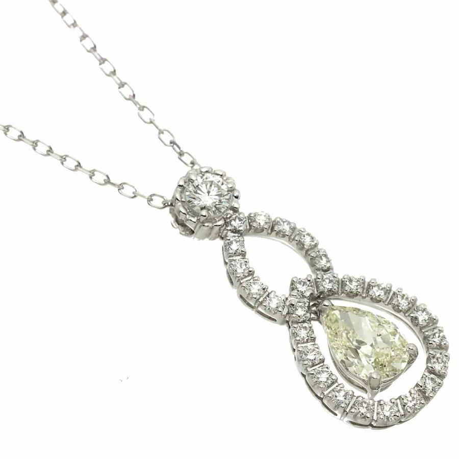 平和堂 HCO ダイヤ 0.523ct/0.37ct ネックレス 45cm K18 WG ホワイトゴールド 750 Diamond Necklace 90311315_2
