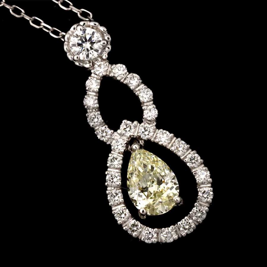 平和堂 HCO ダイヤ 0.523ct/0.37ct ネックレス 45cm K18 WG ホワイトゴールド 750 Diamond Necklace 90311315_5