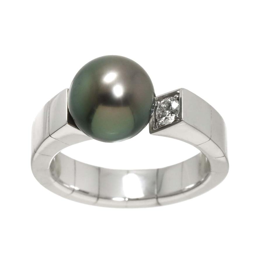 MIKIMOTO（ミキモト） MIKIMOTO 11号 リング 黒蝶真珠 9.0mm ダイヤ 