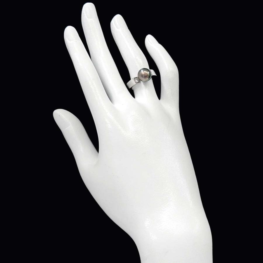 MIKIMOTO（ミキモト） MIKIMOTO 11号 リング 黒蝶真珠 9.0mm ダイヤ