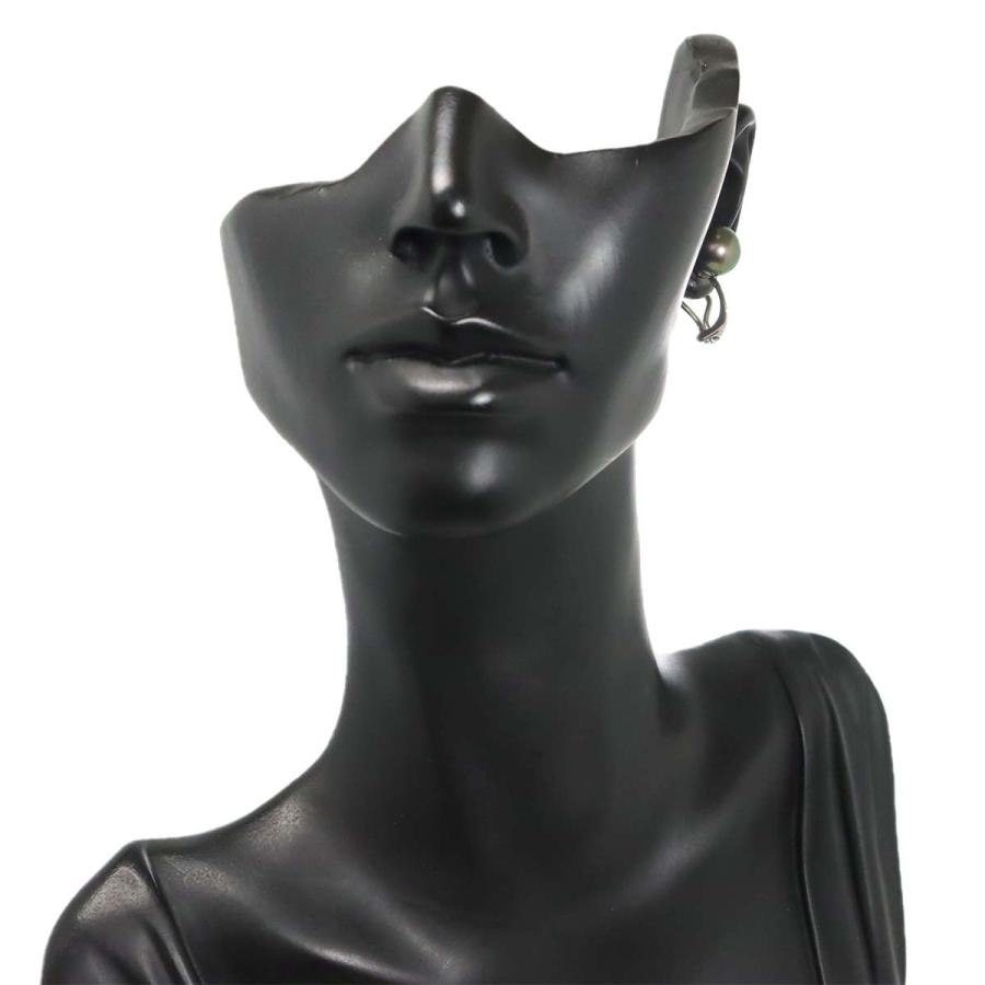 MIKIMOTO（ミキモト） 黒蝶真珠 9.4mm イヤリング K18 WG ホワイト 