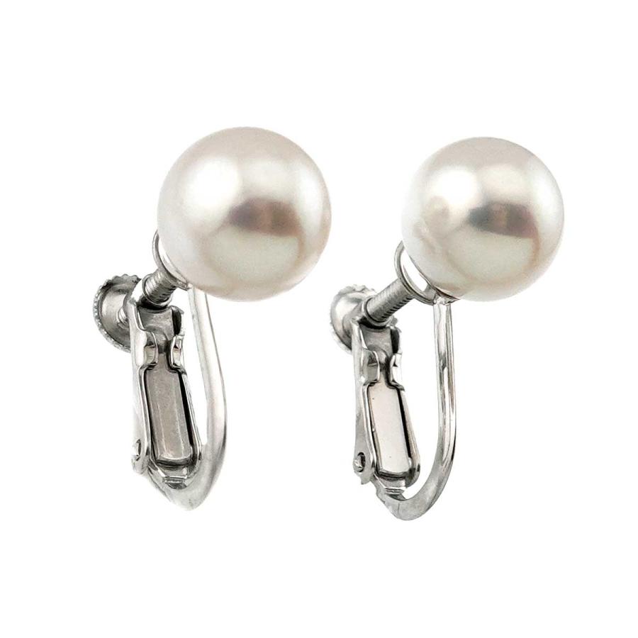 TASAKI（タサキ） アコヤ真珠 7.6mm イヤリング K18 WG ホワイト 
