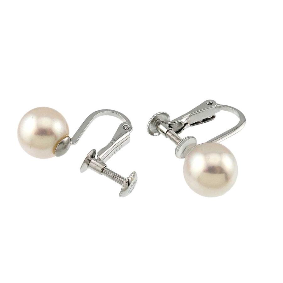 TASAKI（タサキ） アコヤ真珠 7.6mm イヤリング K18 WG ホワイト 