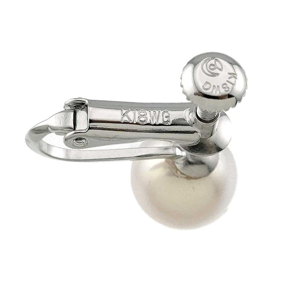 TASAKI（タサキ） アコヤ真珠 7.6mm イヤリング K18 WG ホワイト 