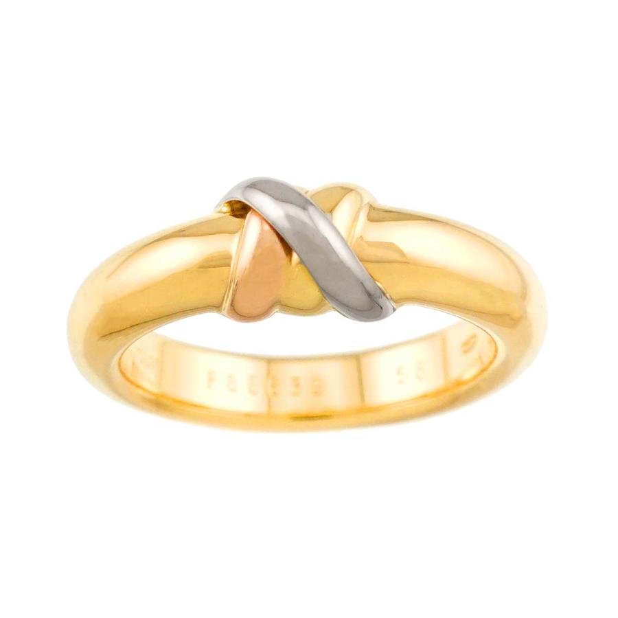 カルティエ　Cartier スリーカラーゴールドリング 56 16号 美品 Cartier（カルティエ） スレッド #56 リング K18 YG WG PG スリー