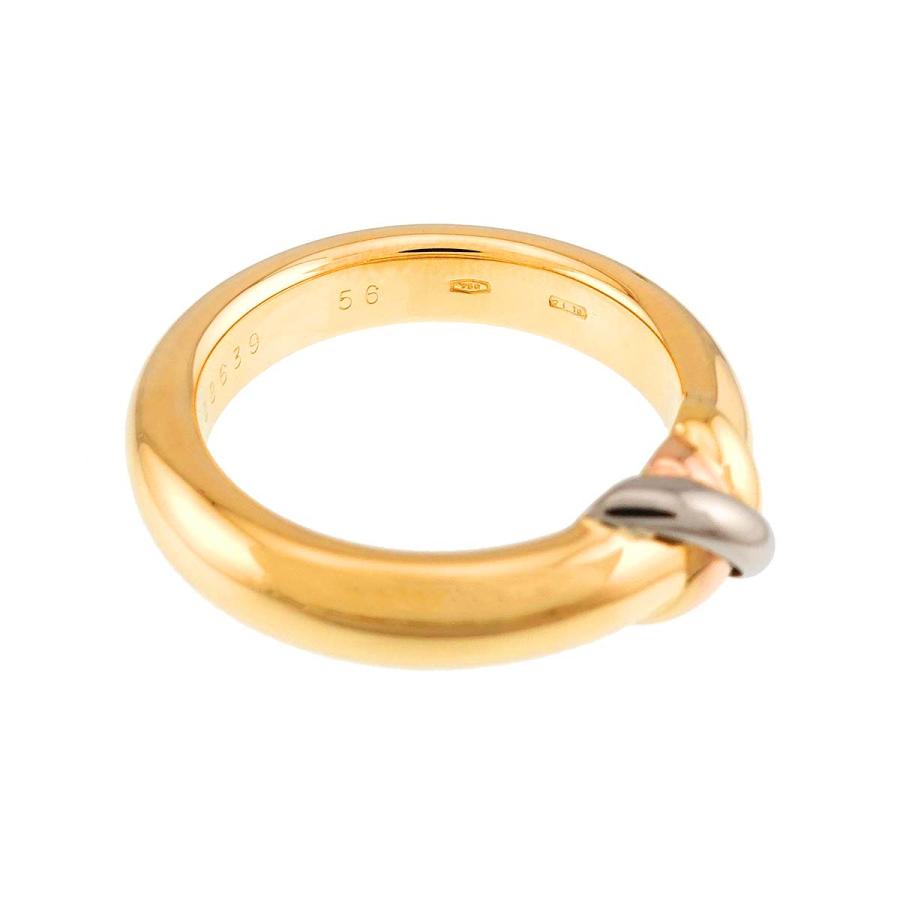 カルティエ　Cartier スリーカラーゴールドリング 56 16号 美品 Cartier（カルティエ） スレッド #56 リング K18 YG WG PG スリー