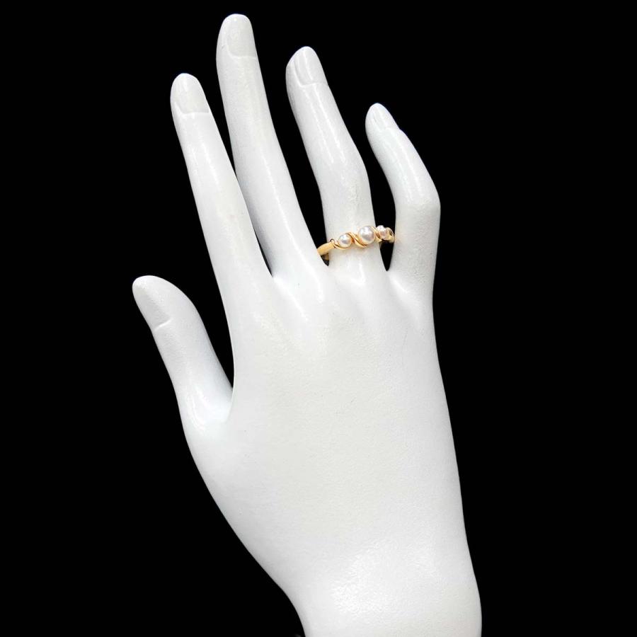 希少MIKIMOTO ミキモト　ベビーパールリング　5P SV 16号 MIKIMOTO（ミキモト） MIKIMOTO 16号 リング ベビーパール 4.7-3.5mm