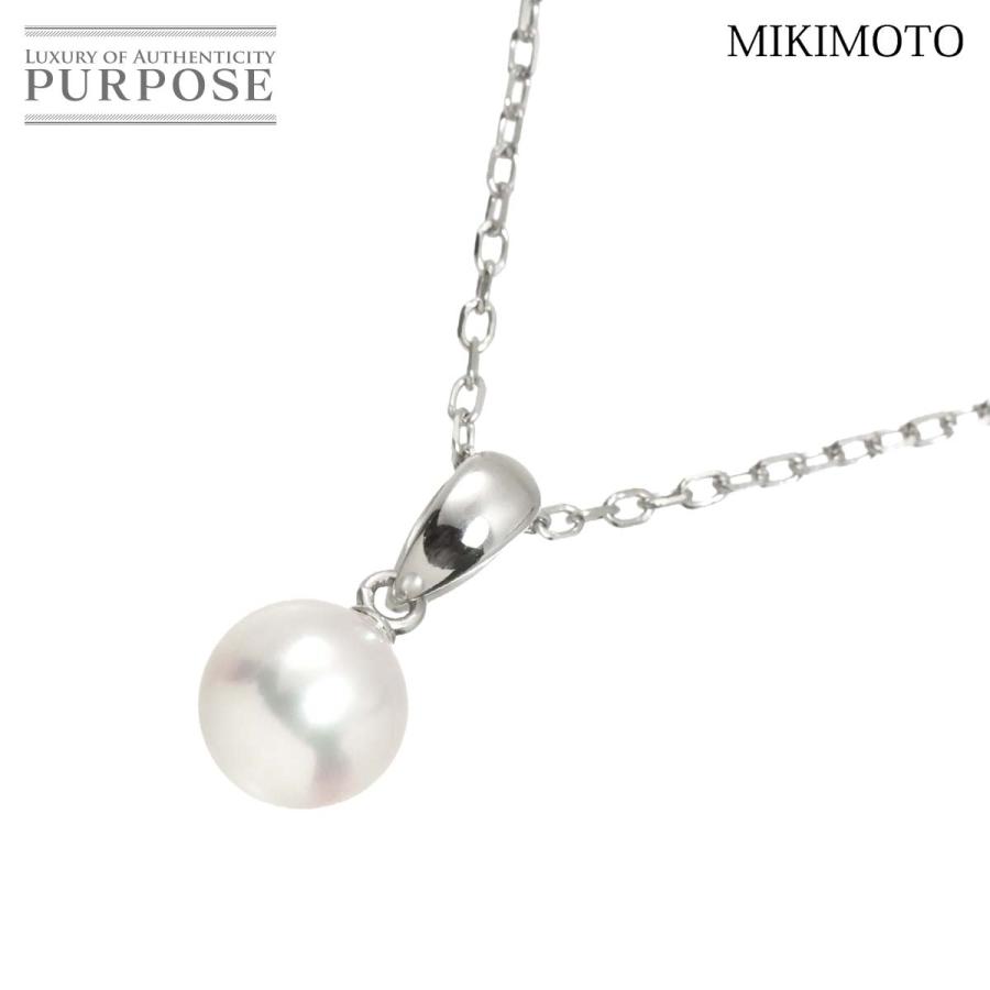 MIKIMOTO K18 パールネックレス アコヤ真珠 8mm 一粒 大粒 MIKIMOTO（ミキモト） アコヤ真珠 6.8mm ネックレス 40cm K18 WG