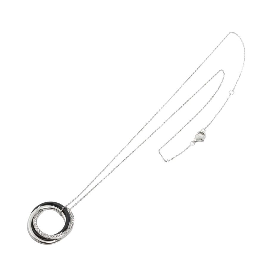 Cartier（カルティエ） トリニティ ダイヤ ネックレス 45cm K18 WG 