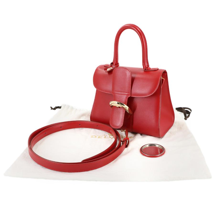 Delvaux ブリヨン風　ショルダーストラップ付き　ハンドバッグ 新品同様 デルヴォー DELVAUX ブリヨン ミニ 2way ハンド ショルダー