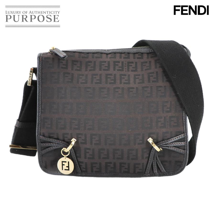 FENDI（フェンディ） ズッキーノ ショルダー バッグ キャンバス レザー 