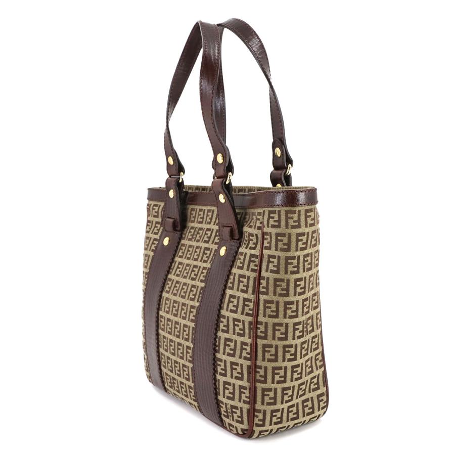 FENDI（フェンディ） 新品同様 ズッキーノ トート バッグ キャンバス 