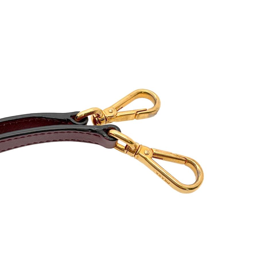 新品同様 プラダ PRADA ショルダー バッグ サフィアーノレザー ボルドー 1BH104 ゴールド 金具 Shoulder Bag 90312397 PRADA（プラダ） 新品同様 ショルダー バッグ サフィアーノレザー
