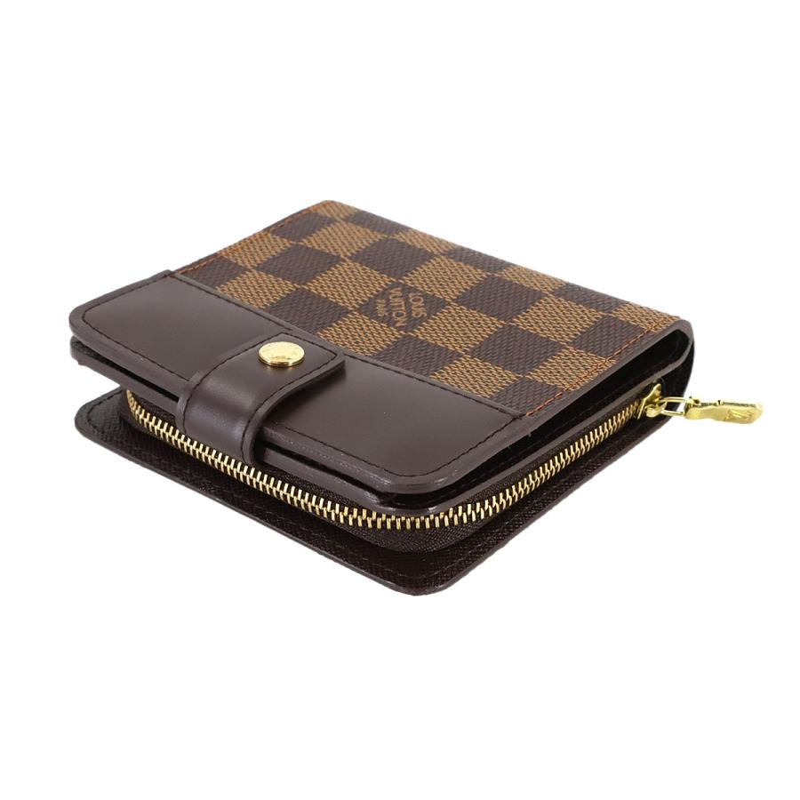 【直営店正規品】ルイヴィトン ダミエ コンパクトジップ 二つ折り財布 未使用 展示品 ルイ ヴィトン LOUIS VUITTON ダミエ コンパクト ジップ