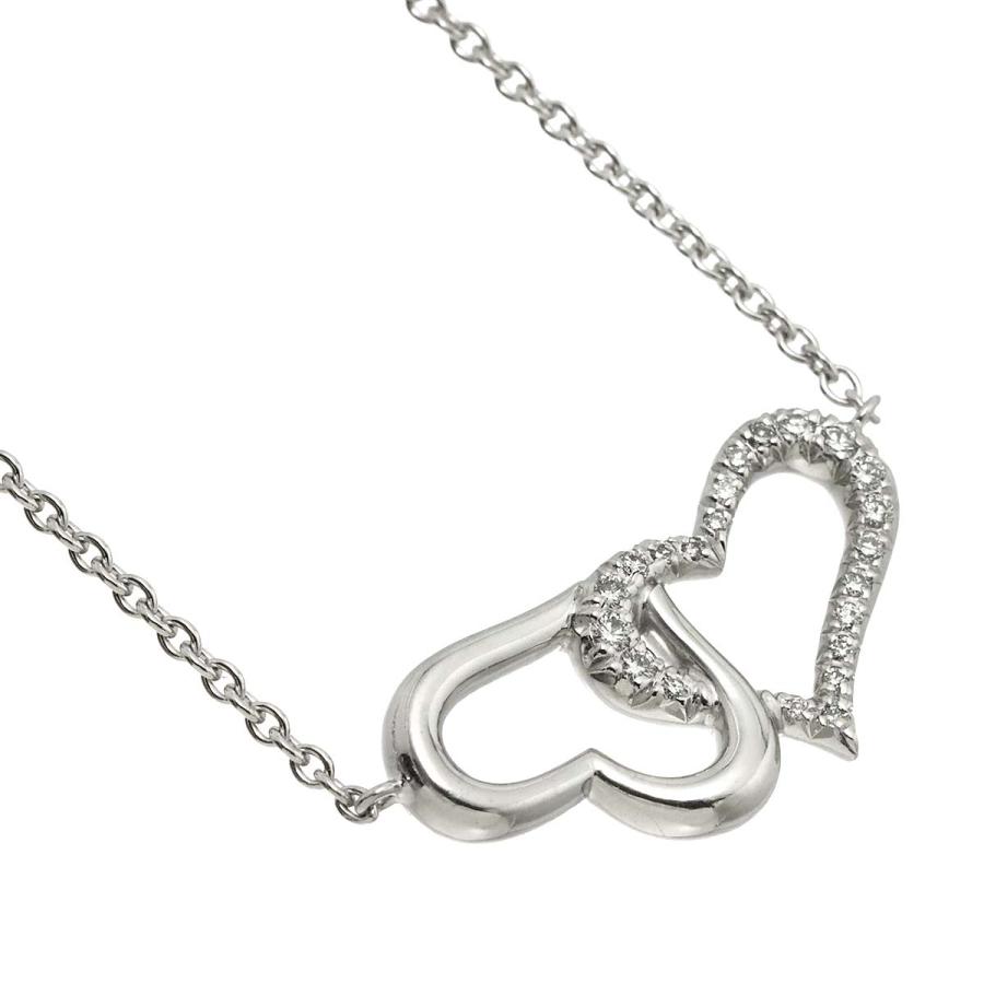 ピアジェ PIAGET ライムライト ダブル ハート ダイヤ ネックレス 42cm K18 WG 750 Lime light Necklace【証明書付き】 90312753_2