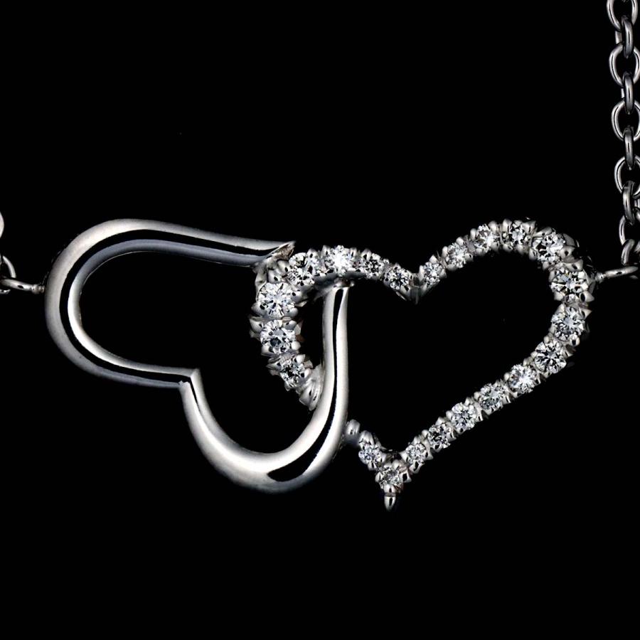 ピアジェ PIAGET ライムライト ダブル ハート ダイヤ ネックレス 42cm K18 WG 750 Lime light Necklace【証明書付き】 90312753_5