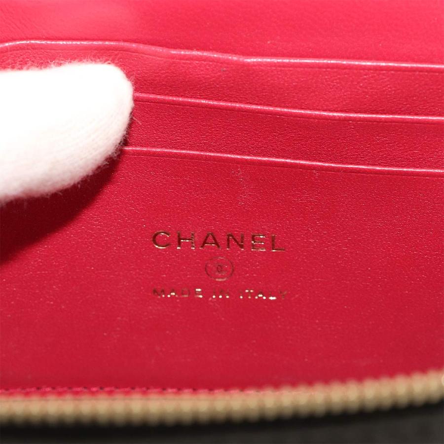 新品同様 シャネル CHANEL マトラッセ スモール バニティ ケース チェーン ショルダー バッグ ラムスキン ブラック カメリア 90312801 CHANEL（シャネル） 新品同様 マトラッセ スモール バニティ ケース