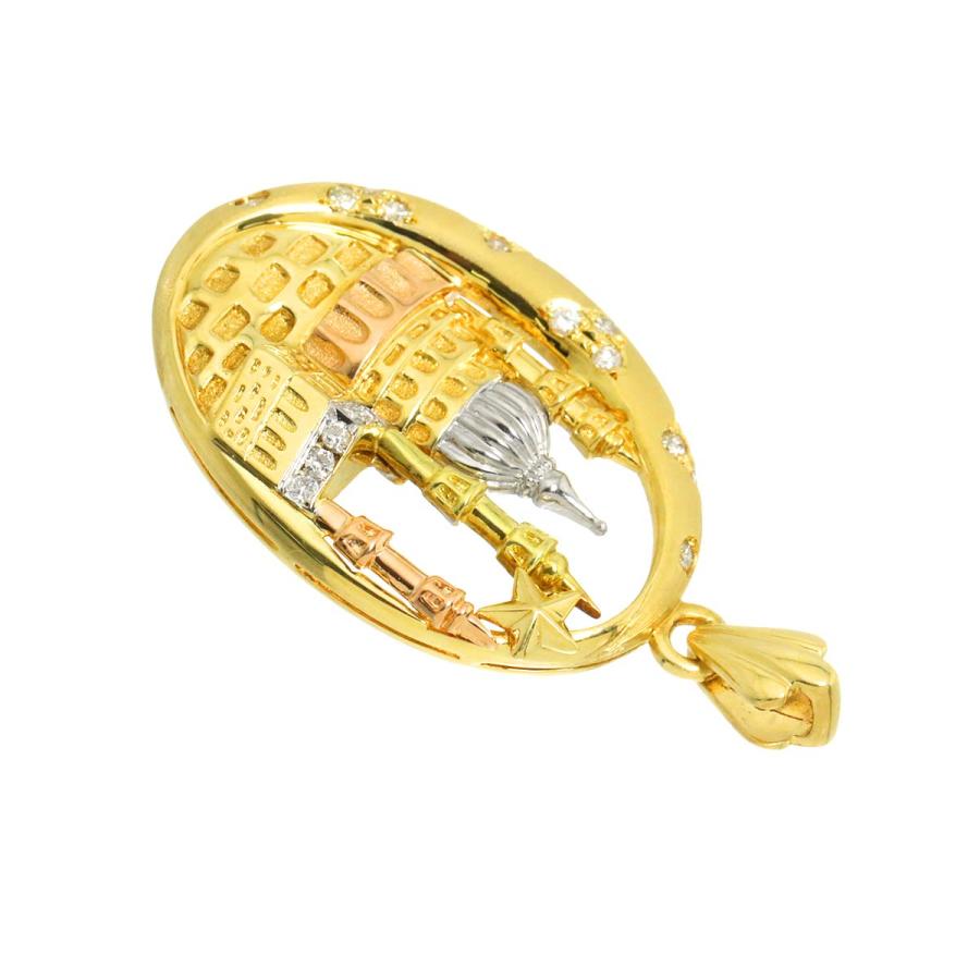 ダイヤ 0.26ct ペンダント トップ K18 YG WG PG イエロー ホワイト 