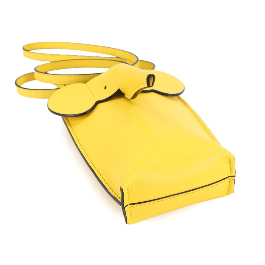 LOEWE イエロー ケース　本革シープスキン　新品未使用品 LOEWE（ロエベ） 美品 エレファント ポケット ショルダー バッグ