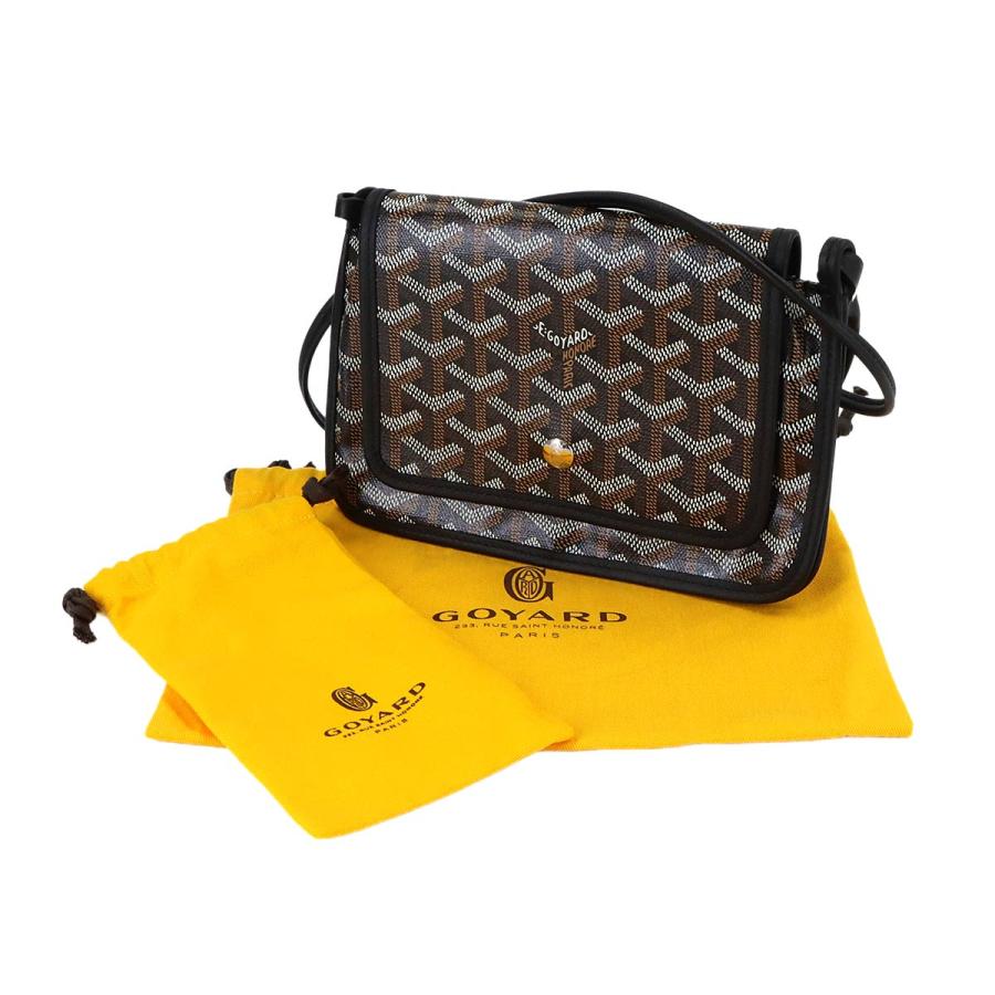 未使用 展示品 ゴヤール GOYARD プリュメ ポーチ ウォレット ショルダー バッグ PVC レザー ブラック Plumet Pocket Wallet 90313151の画像