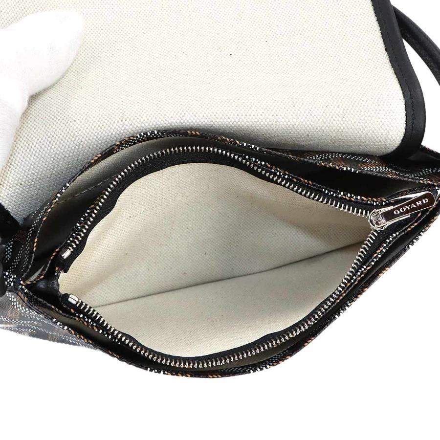 未使用 展示品 ゴヤール GOYARD プリュメ ポーチ ウォレット ショルダー バッグ PVC レザー ブラック Plumet Pocket Wallet 90313151の画像