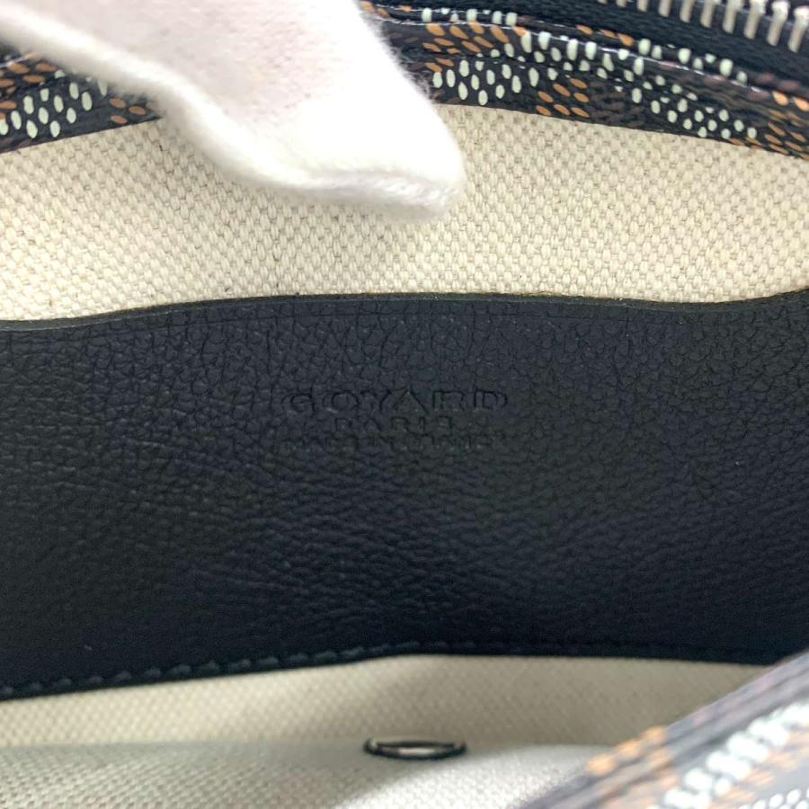 未使用 展示品 ゴヤール GOYARD プリュメ ポーチ ウォレット ショルダー バッグ PVC レザー ブラック Plumet Pocket Wallet 90313151の画像