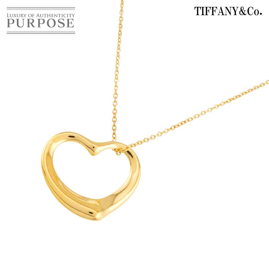 そ*ょ様 【美品】TIFFANY & Co.(ティファニー) オープンダイアゴナ TIFFANY&Co.（ティファニー） オープンハート 幅21.5mm ネックレス