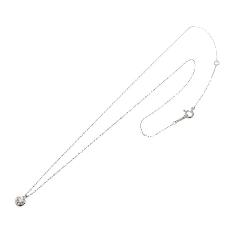 ダイヤ 0.15ct ネックレス 42cm Pt プラチナ Diamond Necklace 90313258_1