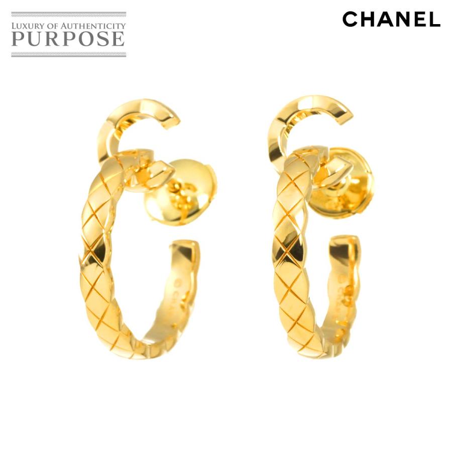 CHANEL（シャネル） ココ クラッシュ フープ ピアス K18 YG イエロー