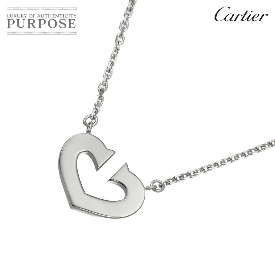 Cartier（カルティエ） Cartier Cハート ネックレス 40cm K18 WG