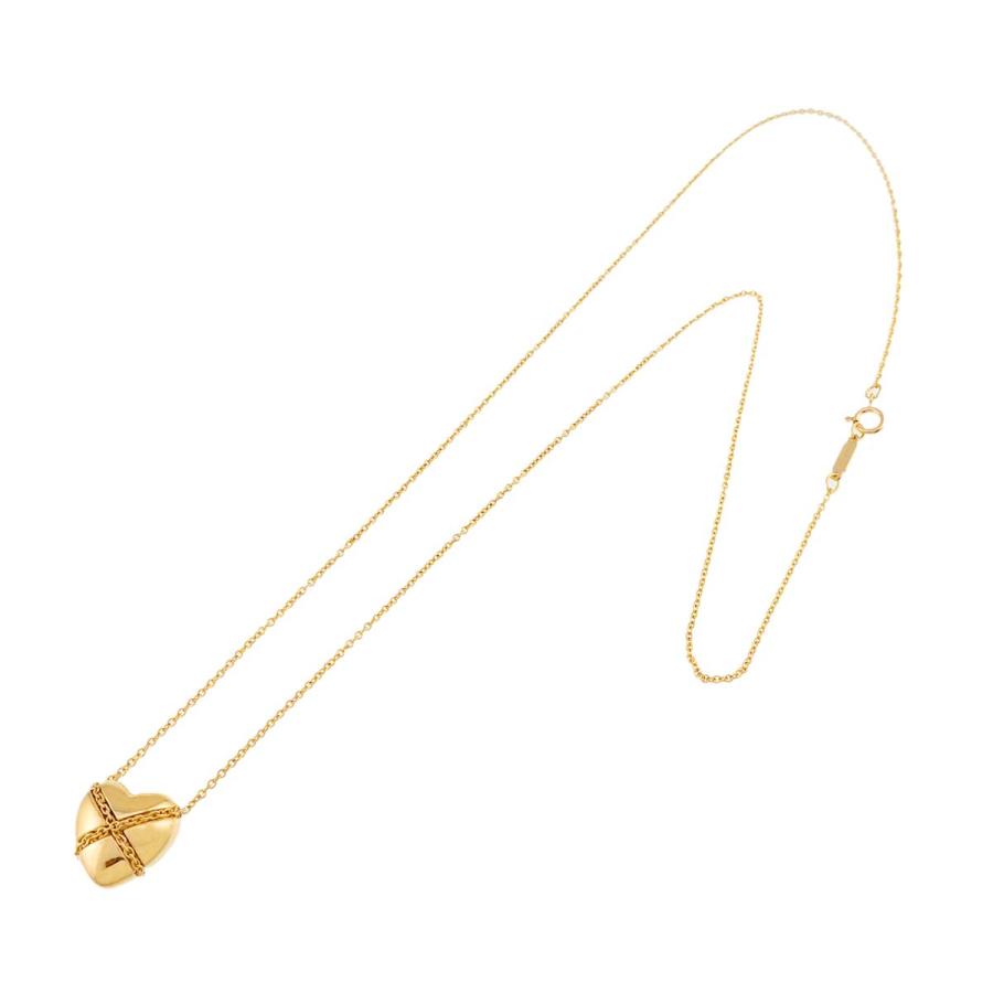 ティファニー TIFFANY&Co. ハート ネックレス 46cm K18 YG イエローゴールド 750 Heart Necklace 90313764_1