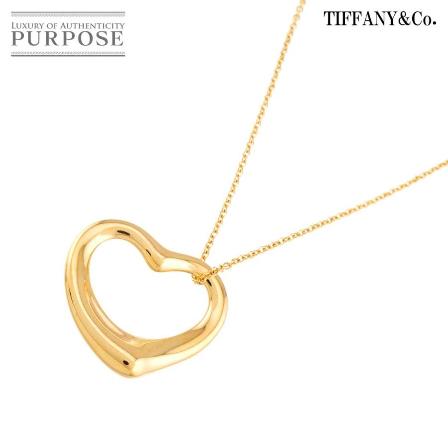 ゆー　ティファニーオープンハートネックレス　美品です(*^^*) TIFFANY&Co.（ティファニー） オープンハート 幅22mm ネックレス 40cm