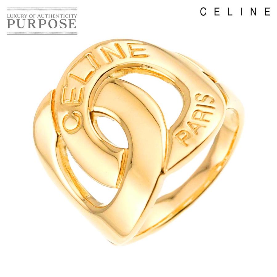 CELINE（セリーヌ） ロゴ 19号 リング K18 YG イエローゴールド 750 