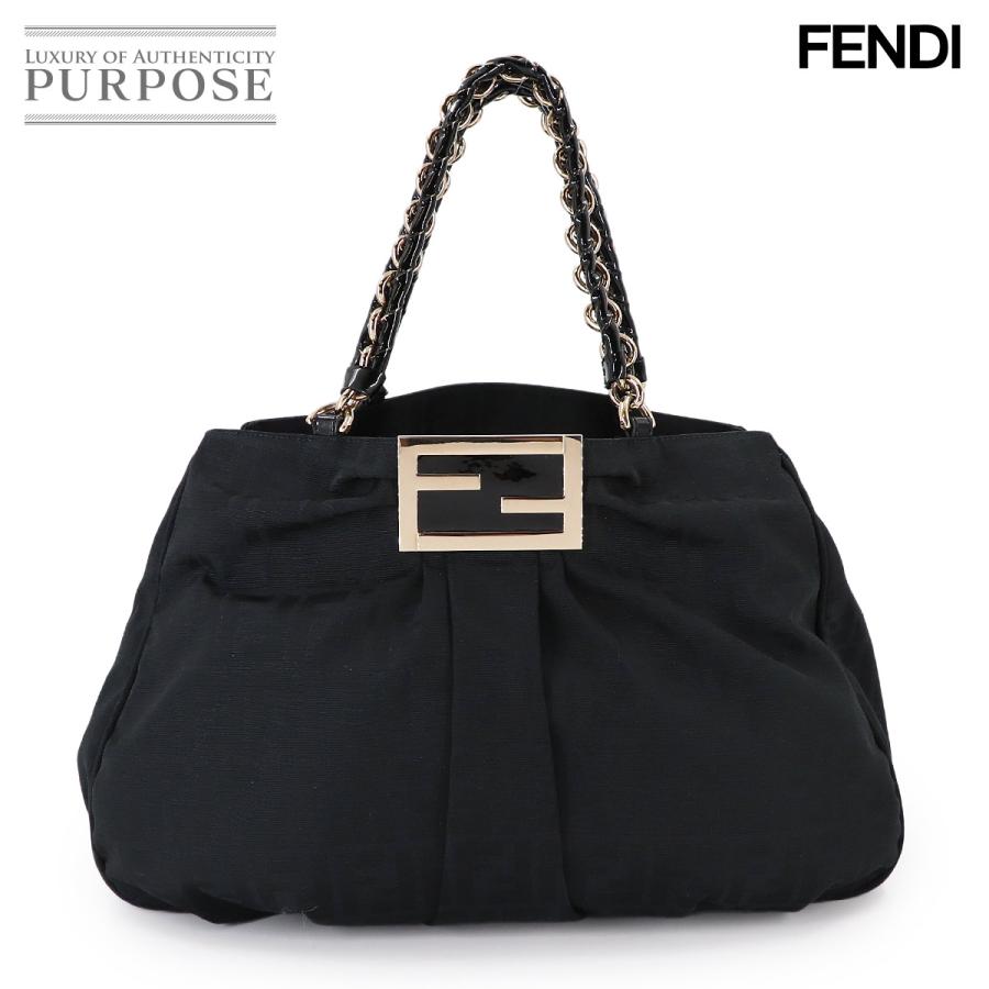 FENDI（フェンディ） 新品同様 ズッカ チェーン トート バッグ