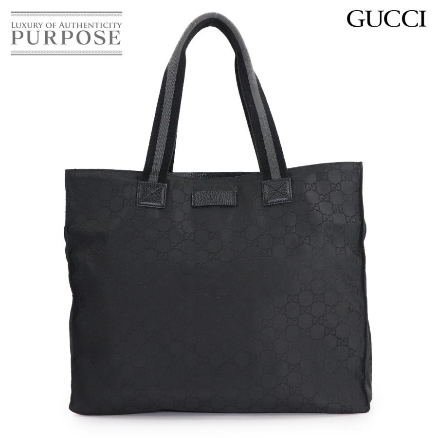 GUCCI（グッチ） 新品同様 GUCCI GGナイロン トート バッグ レザー