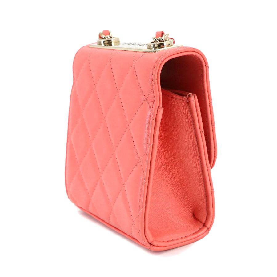 シャネル トレンディ CC マトラッセ ピンク ラムスキン チェーンショルダー CHANEL（シャネル） 新品同様 トレンディCC マトラッセ チェーン