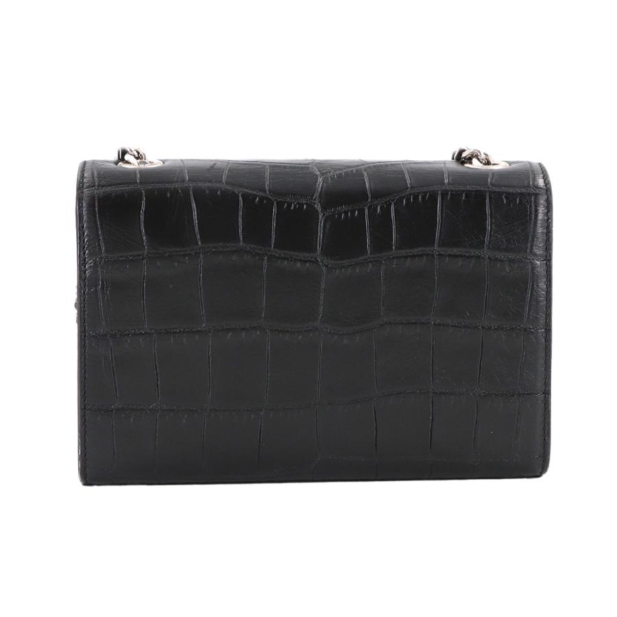 サンローラン　チェーン　クロコダイル型押し　ショルダーバック Yves Saint Laurent（イヴ・サンローラン） 新品同様 サンローラン