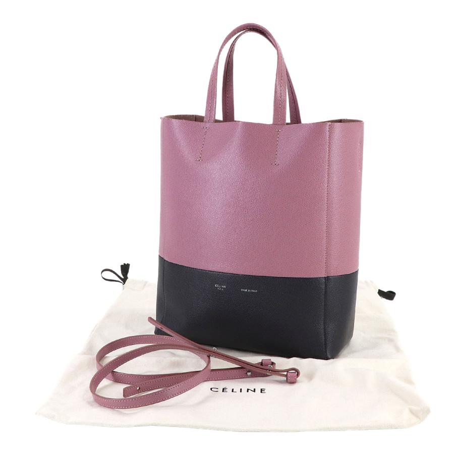 セリーヌ CELINE スモール バーティカル カバ 2way トート ショルダー バッグ レザー アンティークローズ リコリス 176163 90314541