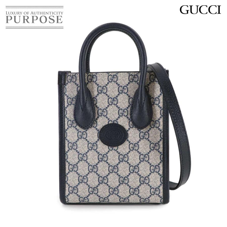 未使用 展示品 グッチ GUCCI インターロッキングG ミニ 2way トート ショルダー バッグ GGスプリームキャンバス レザー 671623 90314550 GUCCI（グッチ） 未使用 展示品 インターロッキングG ミニ 2way トート