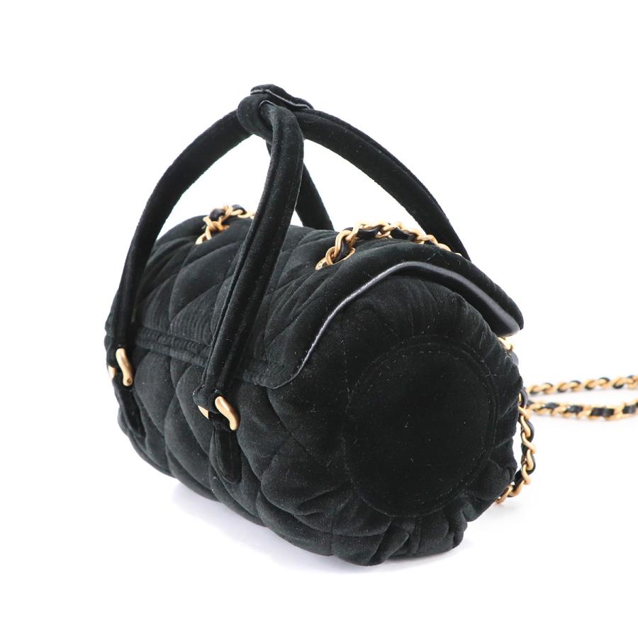 未使用 展示品 シャネル CHANEL マトラッセ 2way ハンド チェーン ショルダー バッグ ベルベット レザー ブラック ベロア 90314585_2