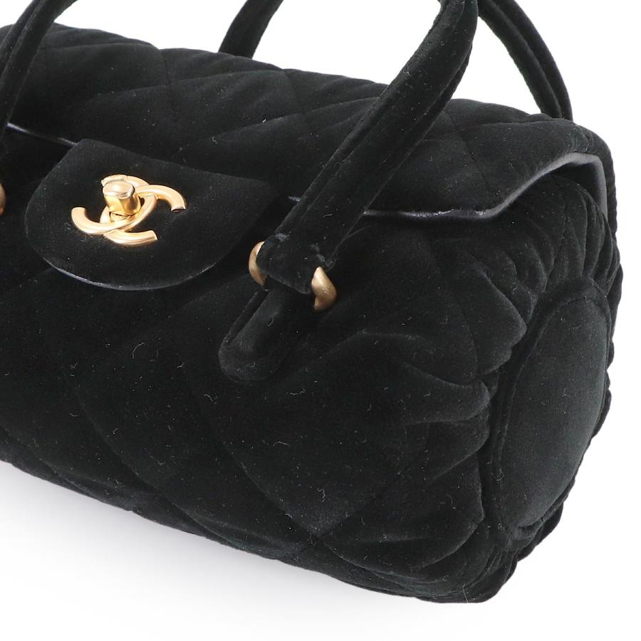 未使用 展示品 シャネル CHANEL マトラッセ 2way ハンド チェーン ショルダー バッグ ベルベット レザー ブラック ベロア 90314585_7
