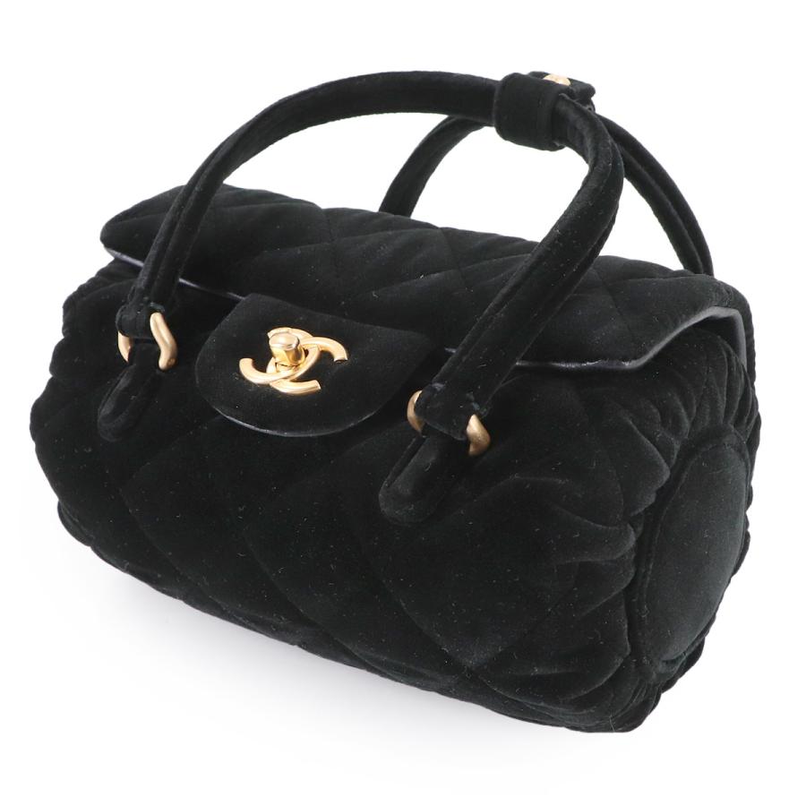 未使用 展示品 シャネル CHANEL マトラッセ 2way ハンド チェーン ショルダー バッグ ベルベット レザー ブラック ベロア 90314585_8